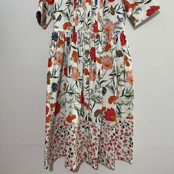 Kate Spade Floral Blossom Print Cotton Dress Size 2 - Picture 5 of 16